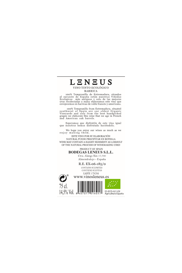 Leneus Barrica Caja de 6 botellas 